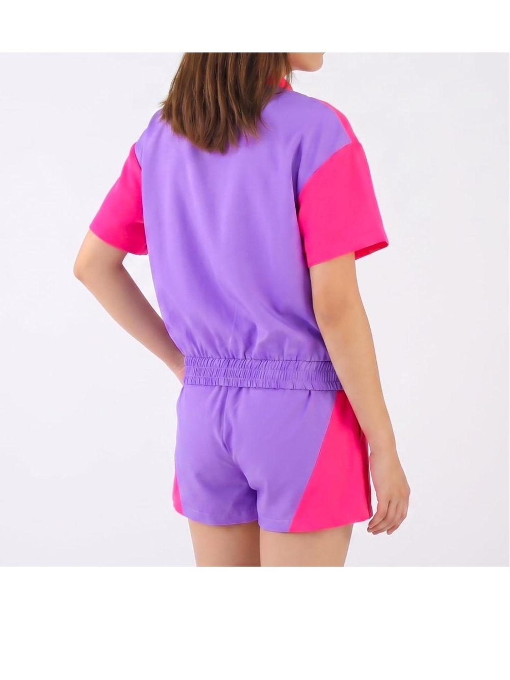 Vibrant Colorblock Active Set - Pink, Purple & Teal - Picture 2 of 3